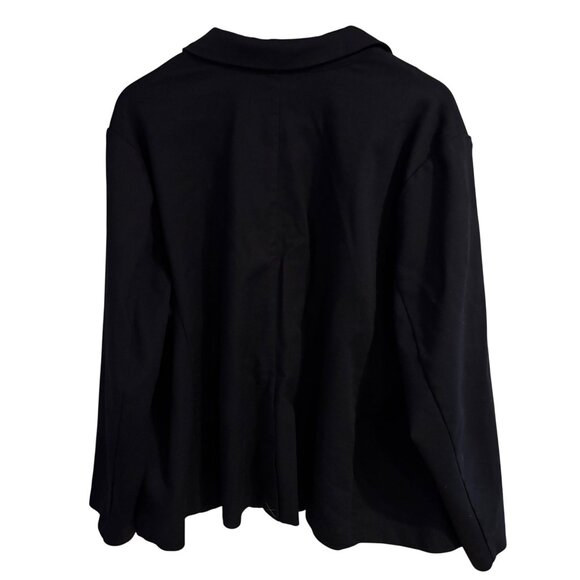 J. Jill Navy Blue One Button Blazer Size 3X Princess Seams Princess Seams Pocket - Picture 2 of 8